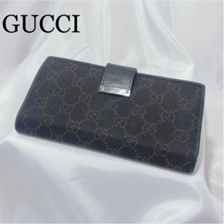 グッチ(Gucci)のGUCCI グッチ 長財布　美品　ブランド財布　男女兼用　ブラウン(財布)