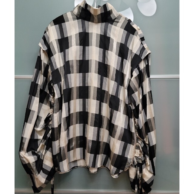 ルシェルブルー★Check High Neck TOPS