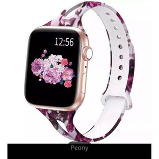 アップルウォッチ(Apple Watch)のApple Watch用 コンパチブル スポーツバンド　花柄（ピオニー）(その他)