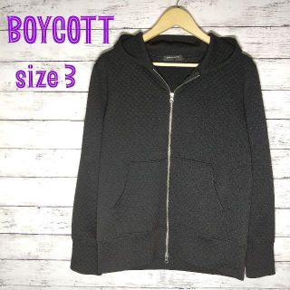 ボイコット(BOYCOTT)のボイコット BOYCOTT パーカー 厚手 サイズ3（L） 黒色(ブルゾン)