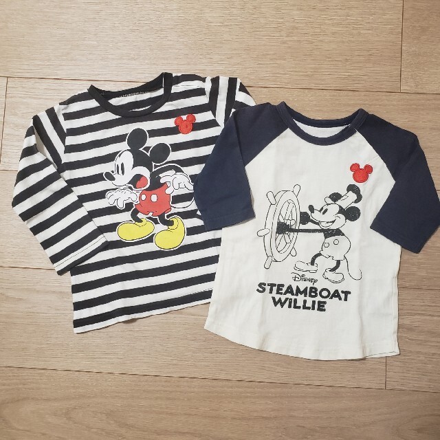 ディズニー ミッキー Tシャツ 2枚セット 80 90