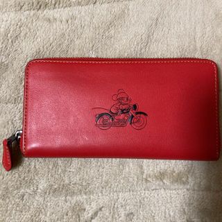 コーチ(COACH)の最終値下げ！！コーチ　赤　ミッキー長財布(財布)