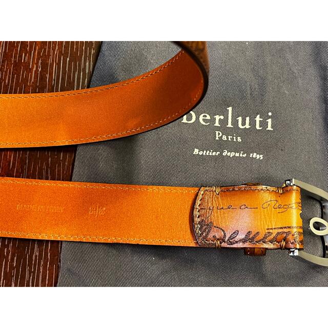 新品】ベルルッティ ベルト Bバックル berluti カリグラフィ 新品】ベルルッティ ベルト Bバックル berluti カリグラフィ