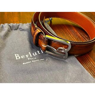 ベルルッティ(Berluti)の【新品】ベルルッティ ベルト Bバックル berluti カリグラフィ(ベルト)