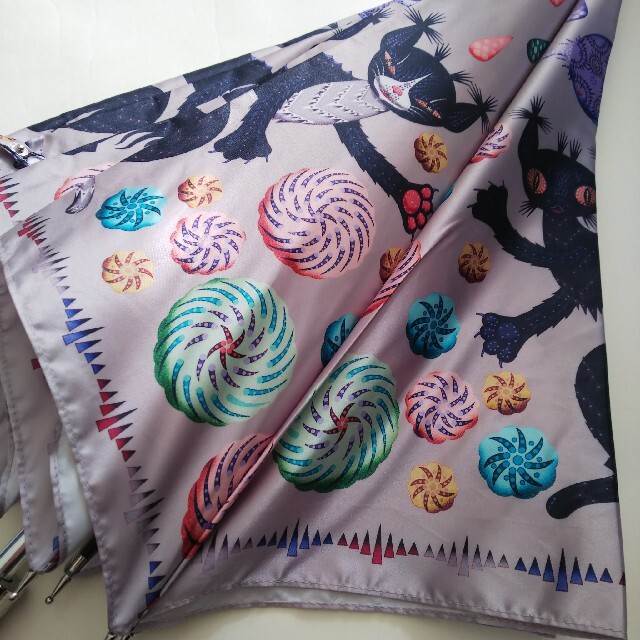 クラウス ハーパニエミ レインドロップ 猫 カラフル雨傘 レディースのファッション小物(傘)の商品写真