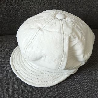 ニューヨークハット(NEW YORK HAT)のニューヨークハット ラムレザー キャスケット ホワイト CA4LA カシラ(キャスケット)