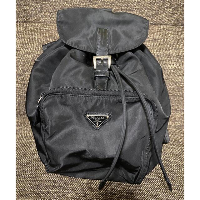 PRADA プラダ リュック 黒 ブラック ミニ 三角プレート バックパック