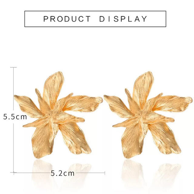 PI022 gold flower pierce pair レディースのアクセサリー(ピアス)の商品写真