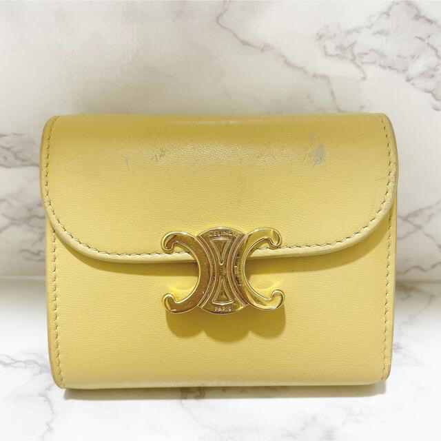 ◇CELINE◇セリーヌスモールトリオンフウォレットシャイニースムース