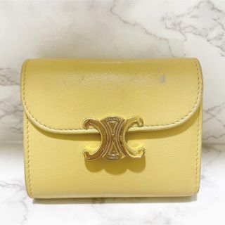 セリーヌ(celine)の◆CELINE◆セリーヌスモールトリオンフウォレットシャイニースムースラムスキン(財布)