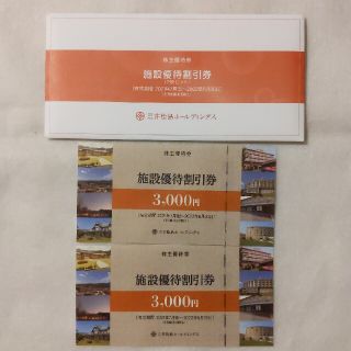 2枚✕3000円　三井松島　施設優待割引券(その他)