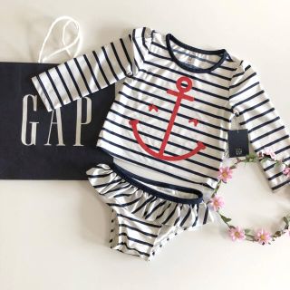 ベビーギャップ(babyGAP)の新品♡baby gap♡ラッシュガード♡水着♡ボーダー マリン/ユニクロ 他(水着)