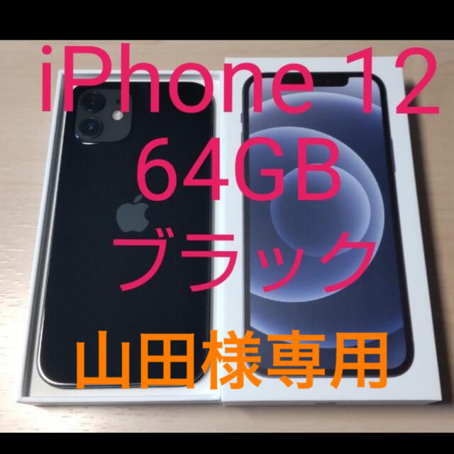 【新品本物】 Apple ブラック　SIMフリー 64GB iPhone12 - スマートフォン本体