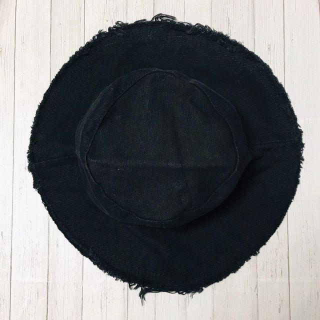 フリンジハット/黒/帽子/紫外線対策/バケットハット/韓国/UVカット/安い レディースの帽子(ハット)の商品写真