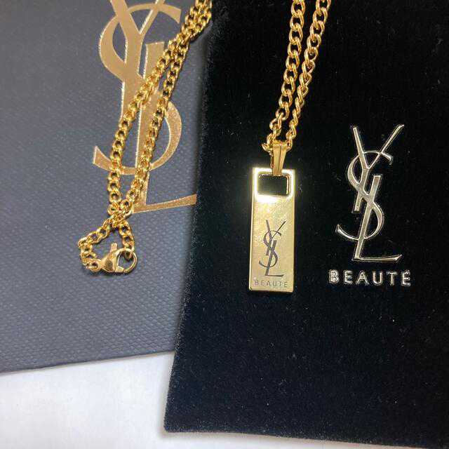 Saint Laurent - イヴ・サンローラン ロゴプレートネックレス新品