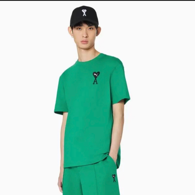 PUMA(プーマ)の最終値下げ　即日発送！puma ami グリーン　緑　Lサイズ メンズのトップス(Tシャツ/カットソー(半袖/袖なし))の商品写真