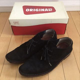 クラークス(Clarks)のClarks クラークス デザートブーツ ローカット 黒 本革 靴 26.5cm(ブーツ)