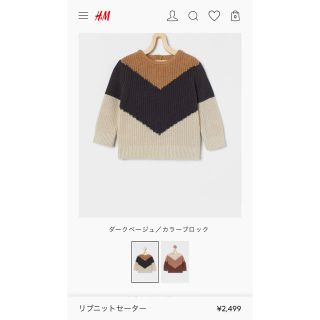 エイチアンドエム(H&M)のH&Mオーガニックコットン  リブニットセーター(ニット/セーター)