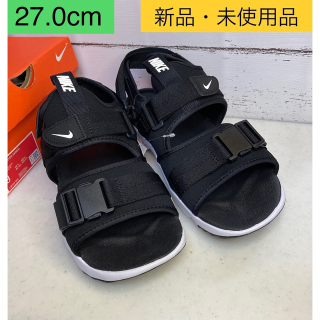 NIKE ナイキ キャニオンサンダル BLACK/WHITE 27.0cm約265gサイズ感