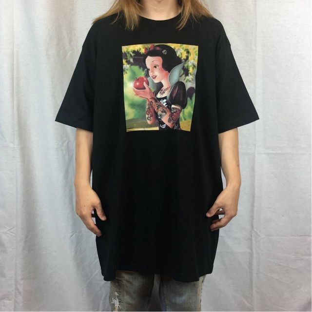 【ビッグ Tシャツ】新品 プリント プリンセス タトゥー ファッション コーデ