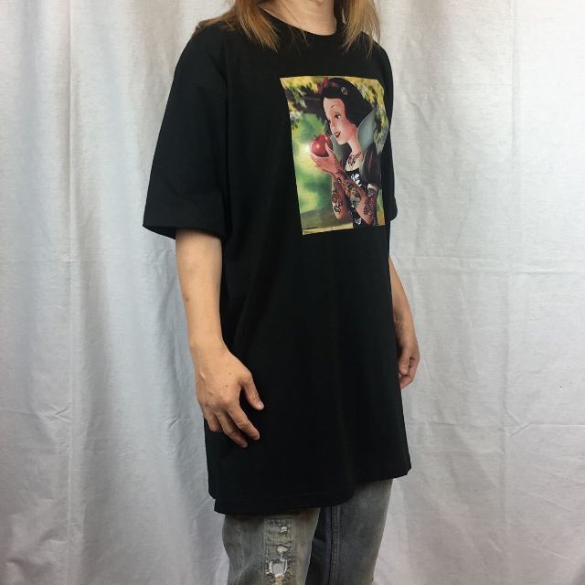 【ビッグ Tシャツ】新品 プリント プリンセス タトゥー ファッション コーデ