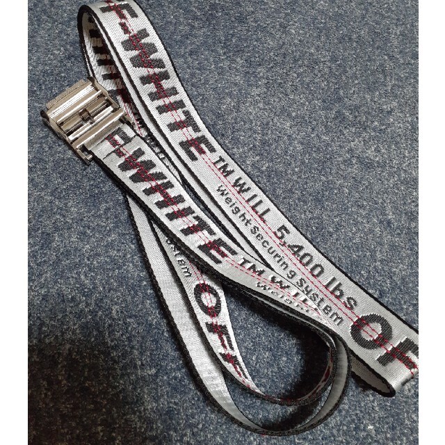 OFF-WHITE(オフホワイト)のOFF-WHITE INDASTRIAL BELT 　オフホワイト　ロングベルト メンズのファッション小物(ベルト)の商品写真