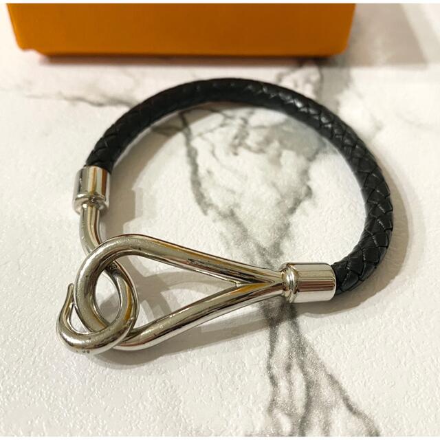 箱付き【美品✨】HERMES エルメス レザーブレスレット シルバー金具