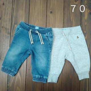 ベビーギャップ(babyGAP)のGAP　デニム　スウェットパンツ　無印良品　タンクトップ　４点セット(パンツ)