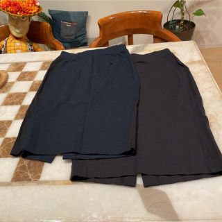 ユニクロ(UNIQLO)の【中古1回着用】ユニクロUNIQLOジャージスカート2点セット(レディースS-M(ひざ丈スカート)