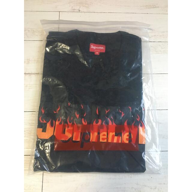 Supreme 19AW Flame S/S Top Tee black M