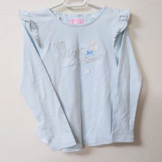 メゾピアノ(mezzo piano)のmezzopiano　130 長袖シャツ　水色(Tシャツ/カットソー)