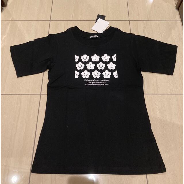 MARY QUANT(マリークワント)の新品MARY QUANT  マリークワント デイジー柄tシャツクロ レディースのトップス(Tシャツ(半袖/袖なし))の商品写真