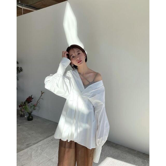 シャツ/ブラウス(長袖/七分) CLANE クラネ/ OFF SHOULDER TUCK BLOUSE