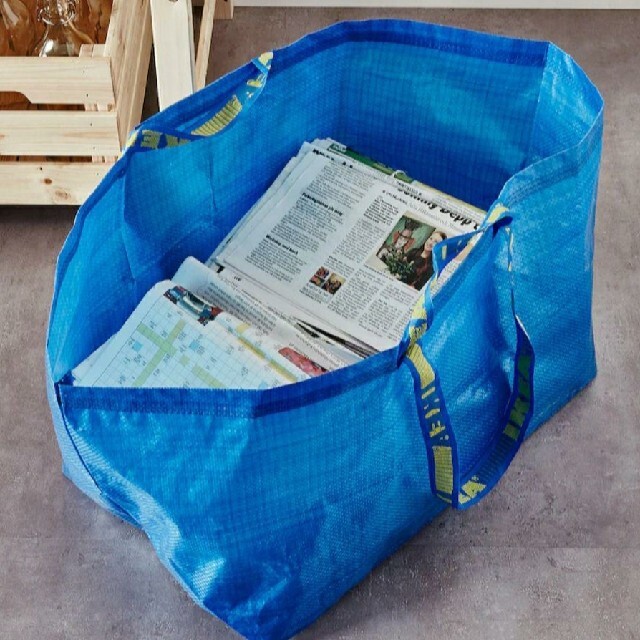 IKEA(イケア)のイケア ( ⁎ᵕᴗᵕ⁎ ) フラクタ IKEA  エコバック   Lサイズ　2枚 レディースのバッグ(エコバッグ)の商品写真