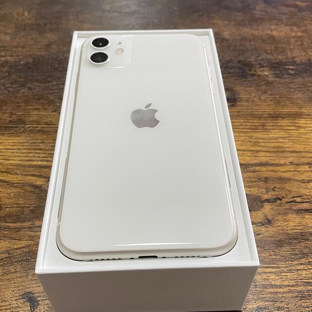 iPhone１１　64GB Whiteスマートフォン/携帯電話