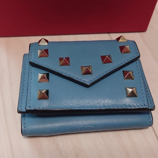 ヴァレンティノ 三つ折り財布 ブルー VALENTINO - 財布