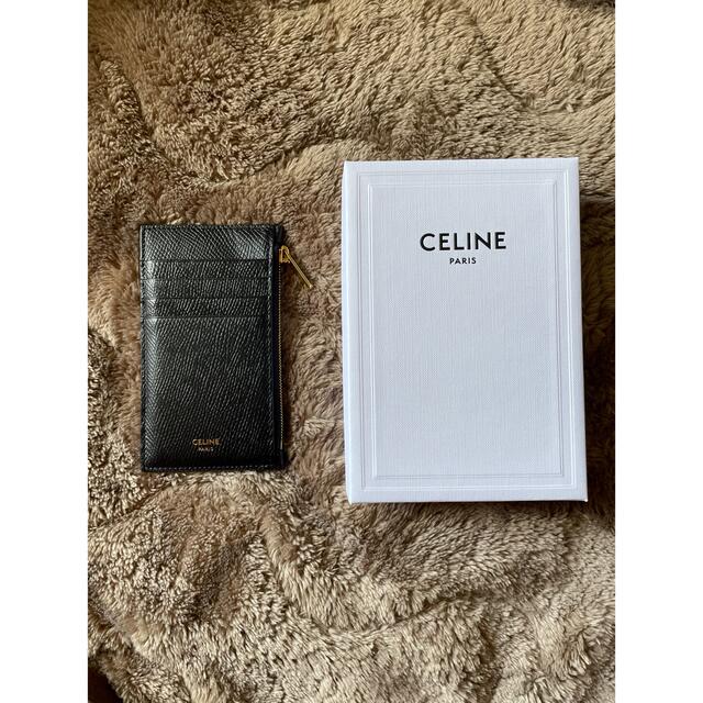 CELINE コンパクトジップドカードホルダー　BLACK