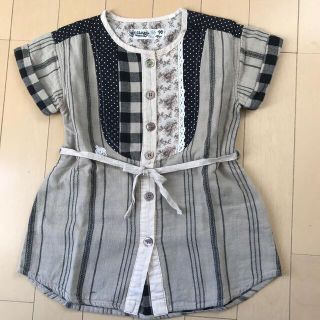 エスティークローゼット(s.t.closet)のST.CLOSET★可愛い半袖シャツチュニック綿100%女の子95㎝(ブラウス)