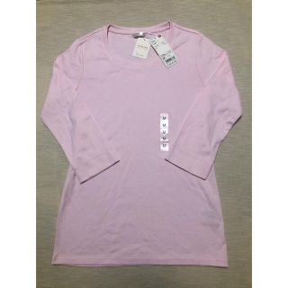 ユニクロ(UNIQLO)のUNIQLO ユニクロ フライス クルーネックＴ（七分袖）(Tシャツ(長袖/七分))