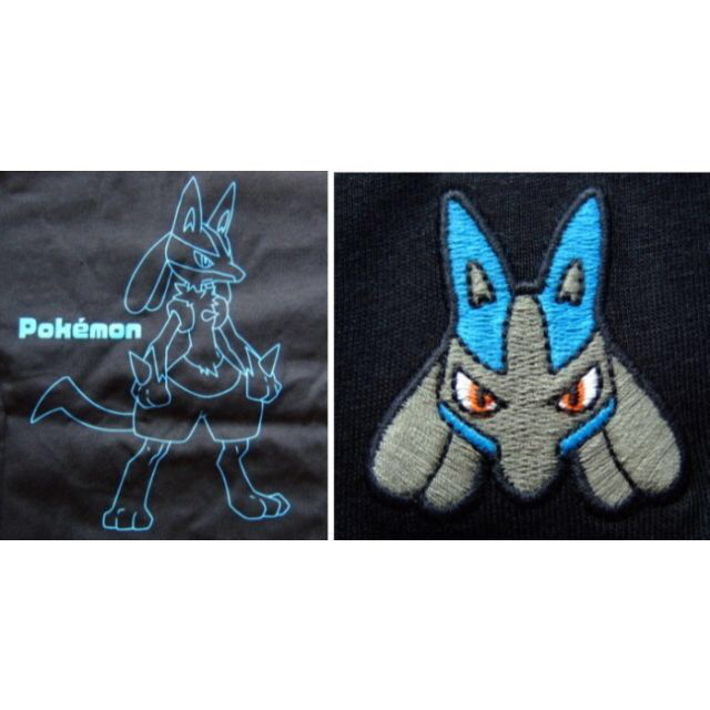 GU(ジーユー)のGU/ジーユーのポケモン･グラフィックTシャツ･ルカリオ･黒･150 キッズ/ベビー/マタニティのキッズ服男の子用(90cm~)(Tシャツ/カットソー)の商品写真