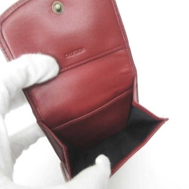 other(アザー)のTAXI WALLET 二つ折り財布 カーフスキン レザー ワインレッド メンズのファッション小物(折り財布)の商品写真