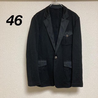 エポカ(EPOCA)のエポカウォモ　テーラード　ジャケット　ブラック　サイズ46(テーラードジャケット)