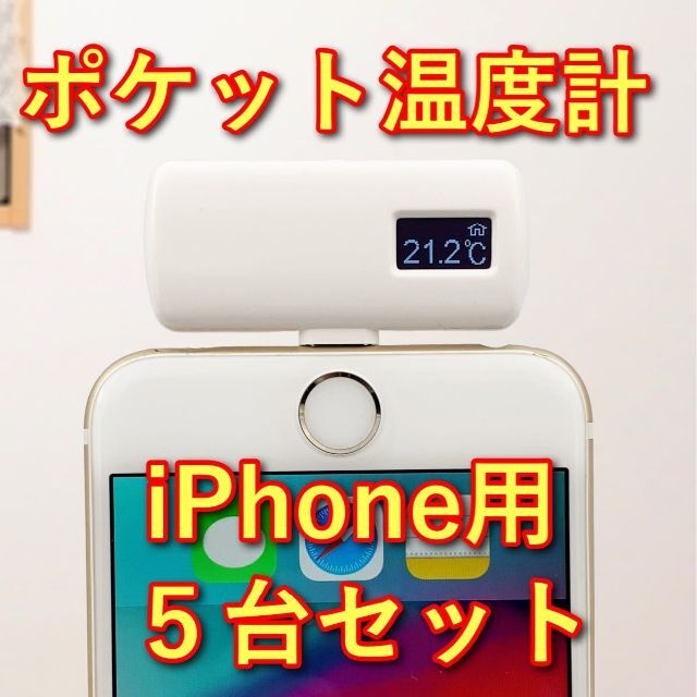 iPhone スマホに挿すだけ　温度計　ミニサイズ