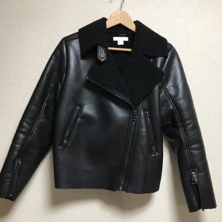 エイチアンドエム(H&M)のH&M★フェイクレザーライダース★裏ボア(ライダースジャケット)