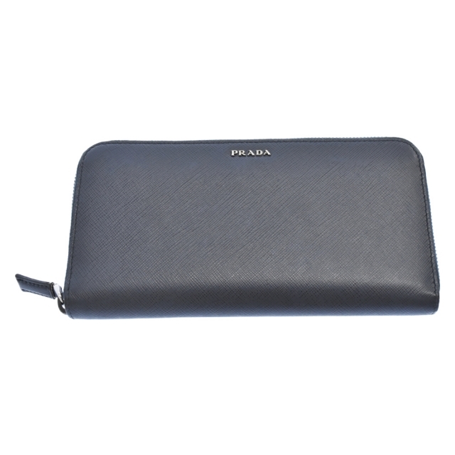 PRADA プラダ SAFFIANO BICOLO BALTICO サフィアーノ ラウンドジップ