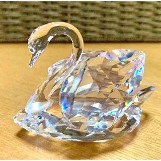 スワロフスキー(SWAROVSKI)のスワロフスキー★クリスタルスワン Ｌ★フィギュリン(ガラス)