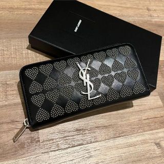 サンローラン ハートスタッズ 黒長財布