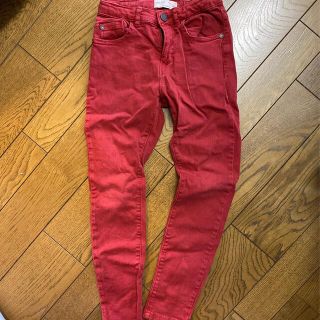 ザラキッズ(ZARA KIDS)のZARA ☆ 122㎝ スキニーデニム 赤(パンツ/スパッツ)