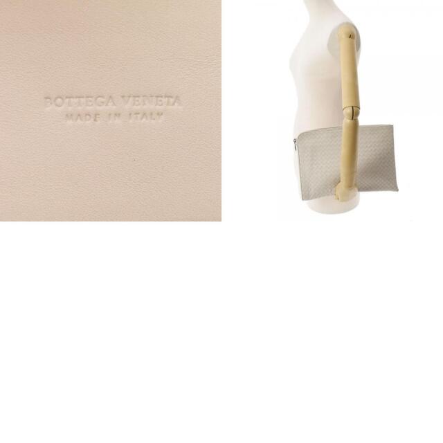 Bottega Veneta(ボッテガヴェネタ)のボッテガヴェネタ  イントレチャート クラッチバッグ 白 メンズのバッグ(セカンドバッグ/クラッチバッグ)の商品写真