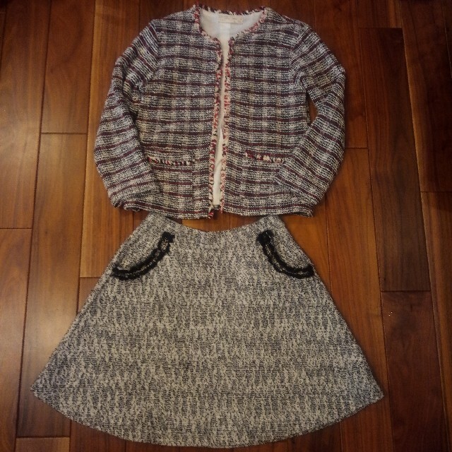 ZARA KIDS(ザラキッズ)の美品◆ZARA　KIDSジャケット＆スカート2点セット◆サイズ134 キッズ/ベビー/マタニティのキッズ服男の子用(90cm~)(ジャケット/上着)の商品写真